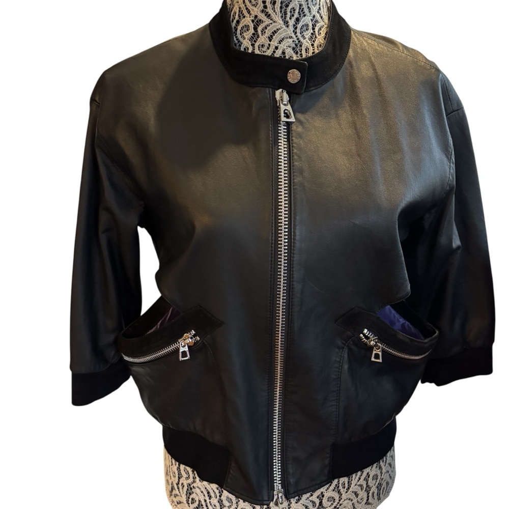 Diego M Black Leather Women's Jacket